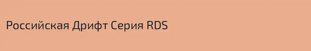 Российская Дрифт Серия RDS